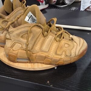 Nike Wheat/Tan Air More Uptempo Sneakers